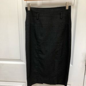 High waist form fitting pencil skirt